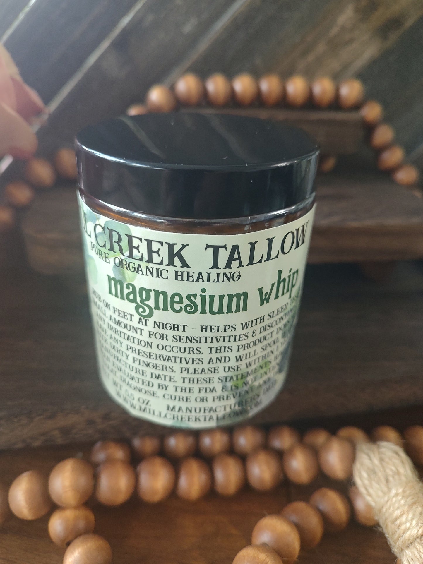 magnesium whip whipped tallow skincare skin care Mill Creek Tallow 5.5 oz.