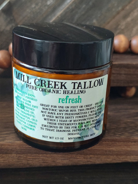 refresh whipped tallow skincare skin care Mill Creek Tallow 2.5 oz