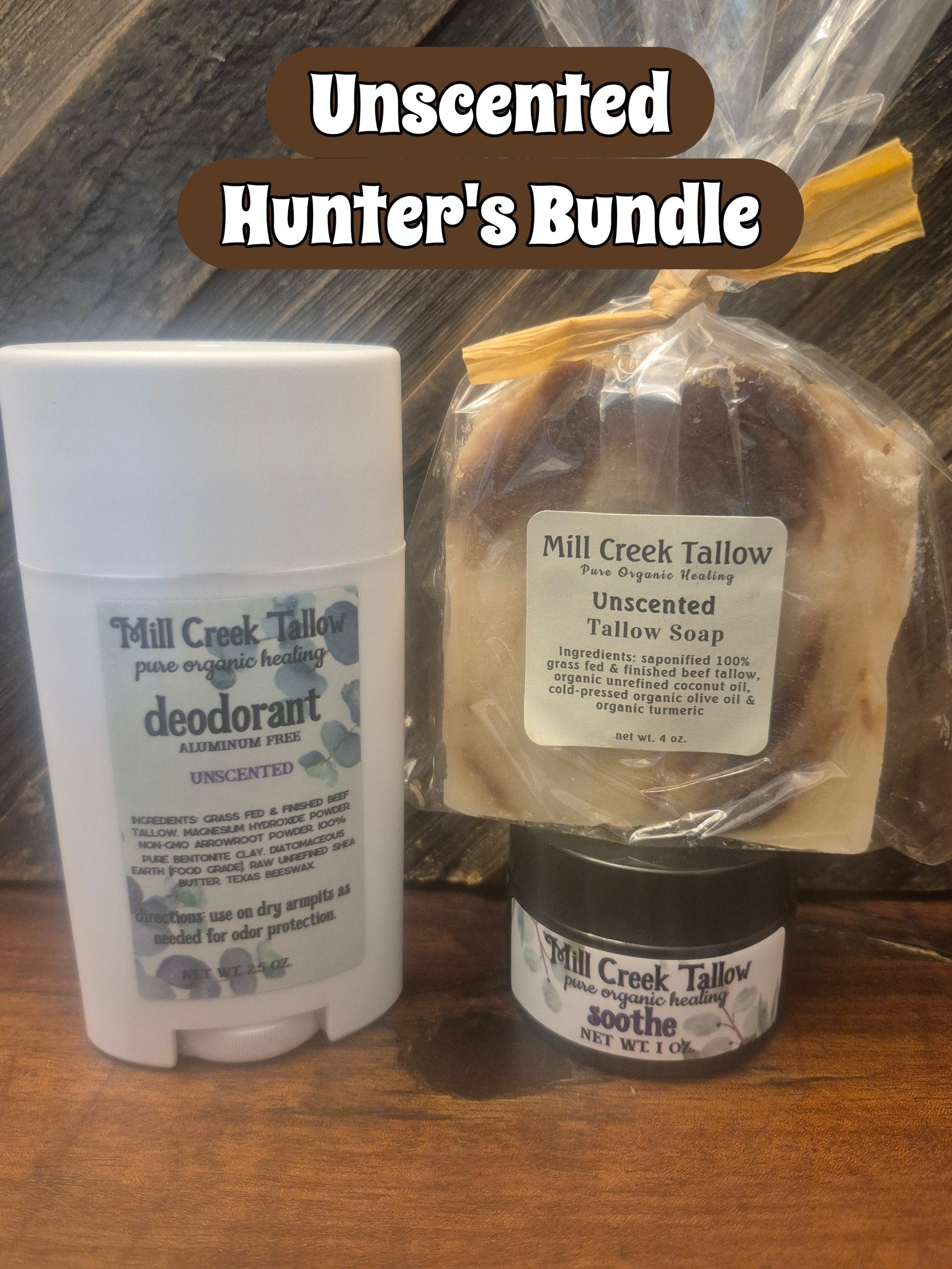 unscented hunter's tallow bundle 